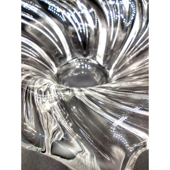 Vintage Centerpiece Bowl Crystal Mikasa Belle Epoque Germany 1980s Vintage 8 In - Picture 10 of 12